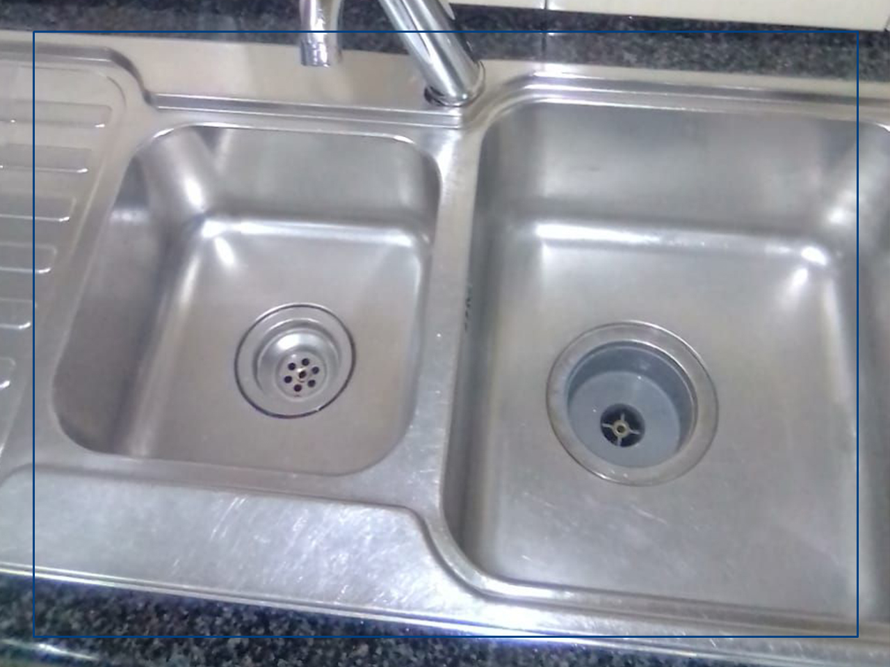 Factory canteen sink after